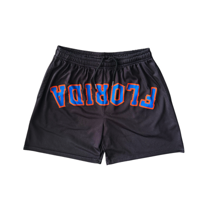 University of Florida Gators (UF) Black Upside Down Mesh Shorts for gamedays and tailgates