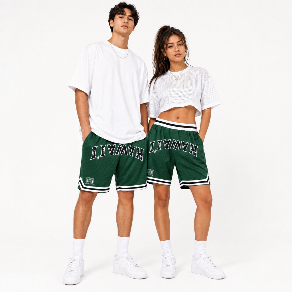 Hawaii Varsity Mesh Shorts