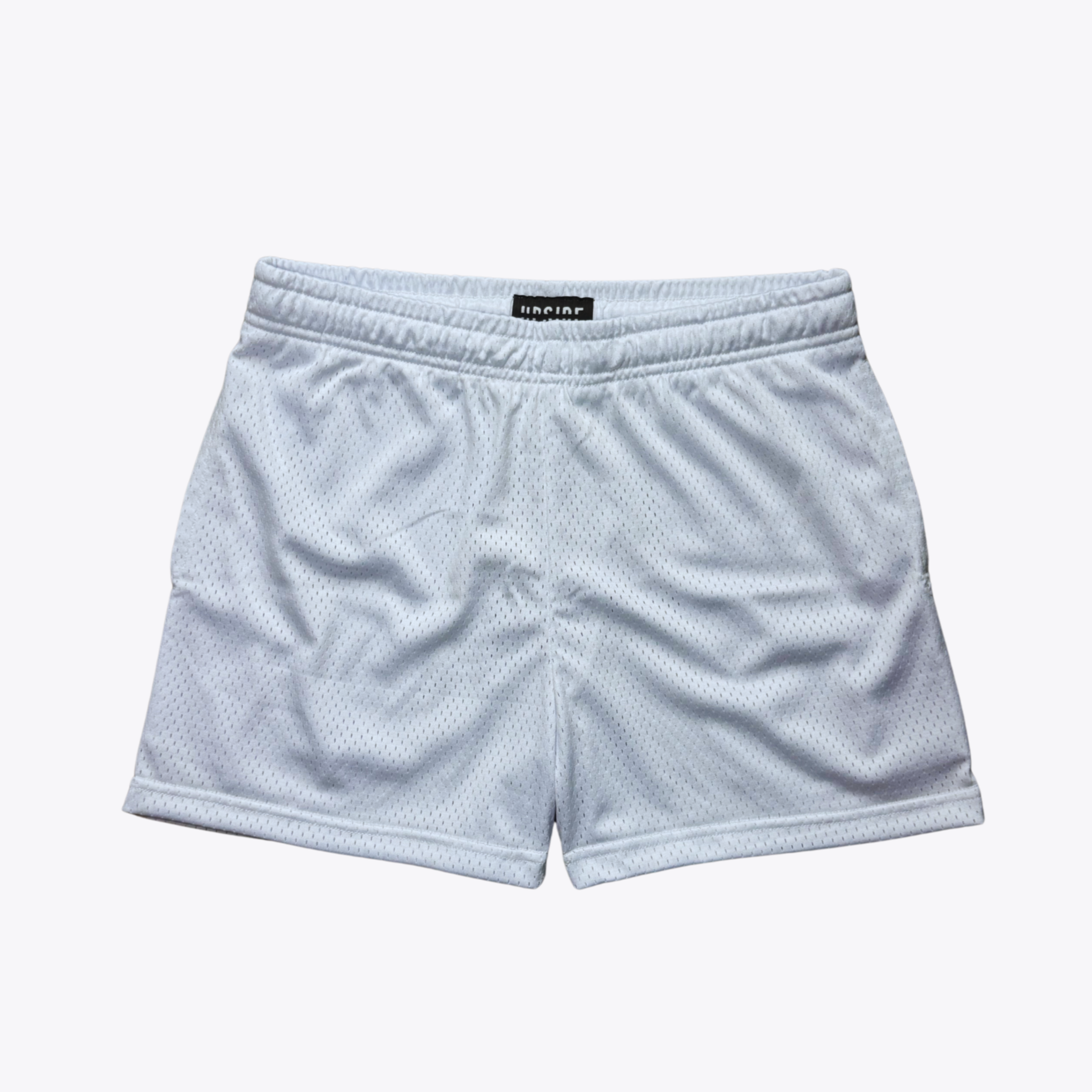 University of Miami Hurricanes (UM) White Upside Down Women Mesh Shorts for gamedays and tailgates