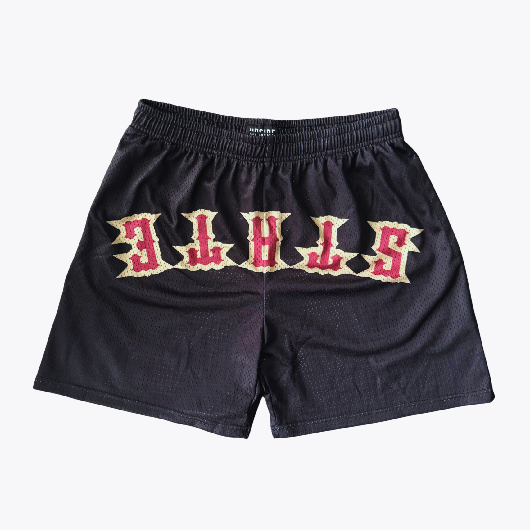 Florida State University (FSU) Black Upside Down Mesh Shorts for gamedays and tailgates