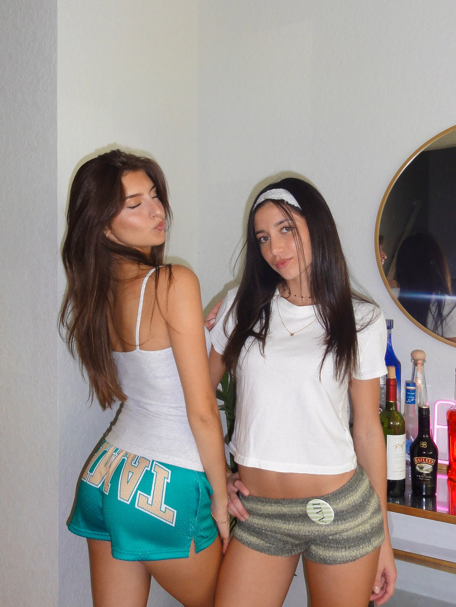 Fans with @emilynschmidtt in UPSIDE mesh shorts